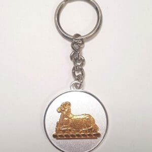 Silver and gold-plated ram key chains