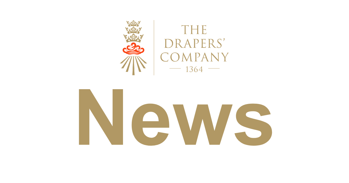 Drapers' Company logo on white background with the word news written in gold